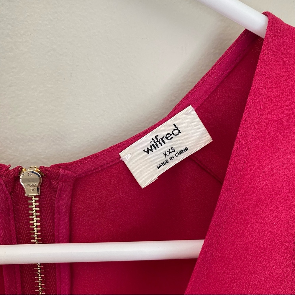 Aritzia Wilfred Sevres Fuchsia Pink Sleeveless Blouse Top Size XXS - Picture 7 of 10
